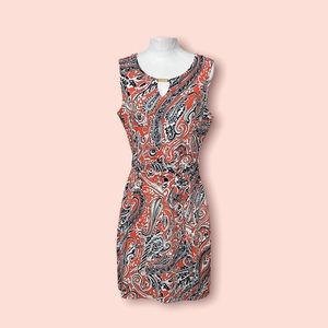 ANN TAYLOR Sleeveless Paisley Print A Line Dress